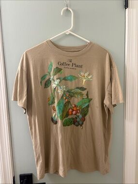 Target Tan Coffee Plant Graphic Tee